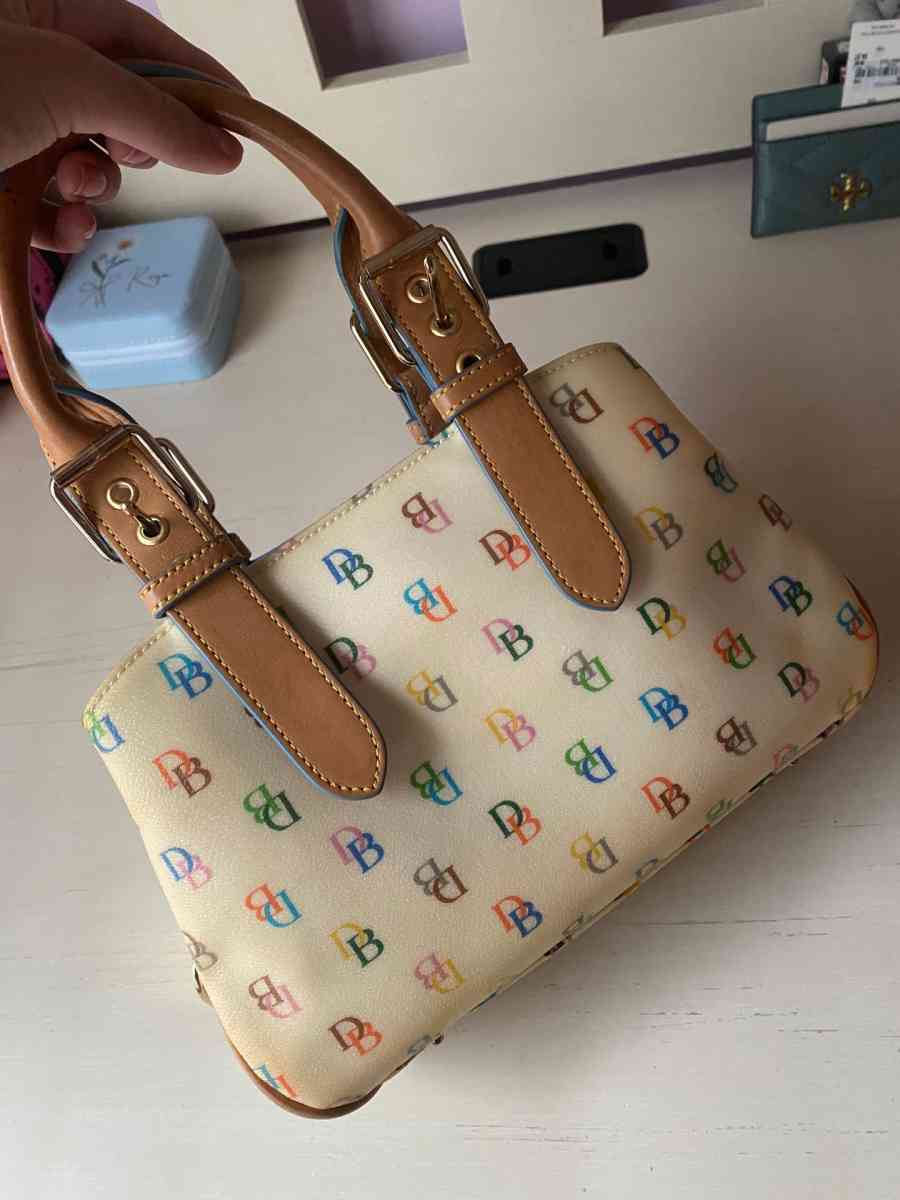 dooney Bourke Small leather multicolor used   mini tote