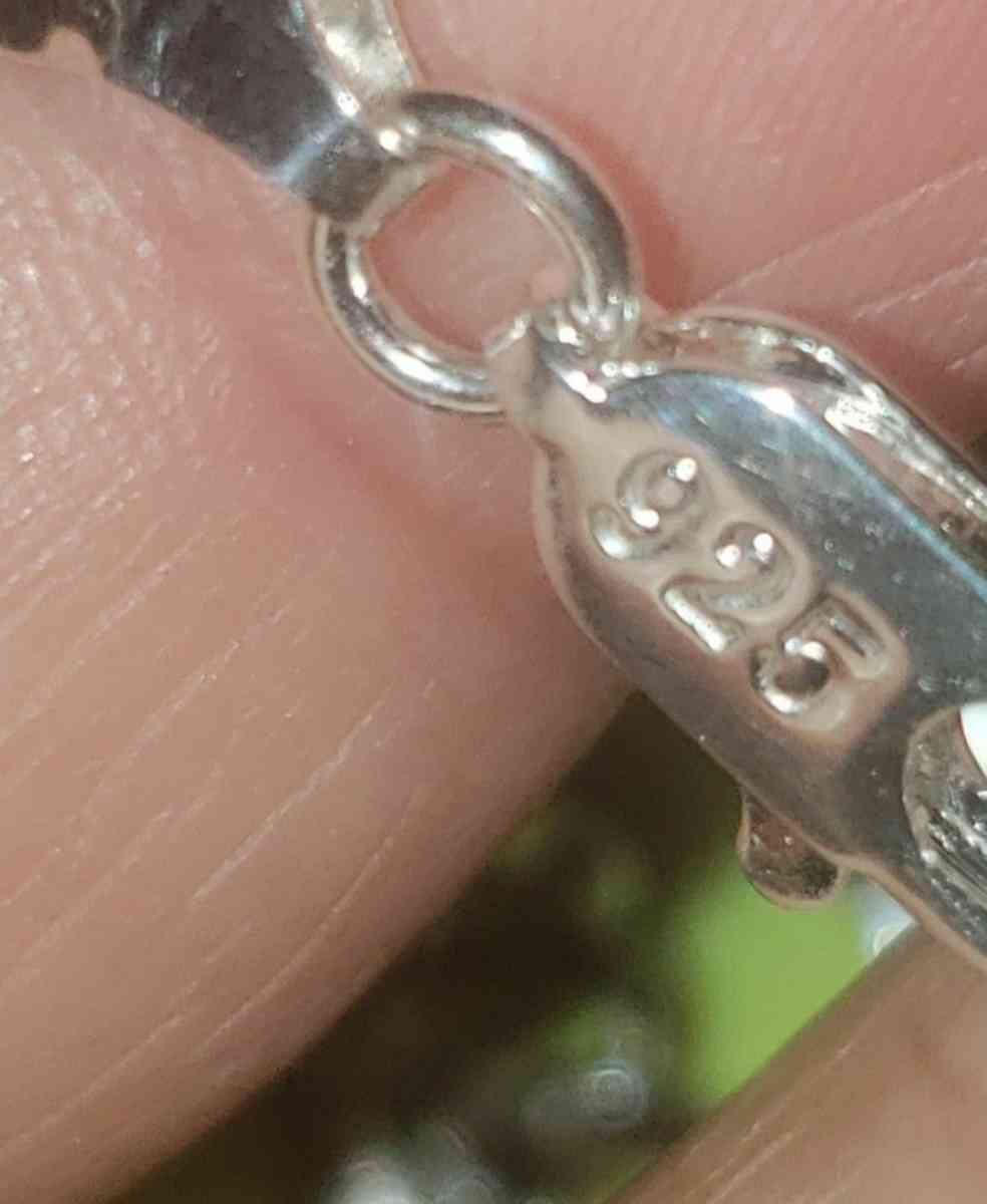 new 5mm stamped 925 Cuban link with cross pendant