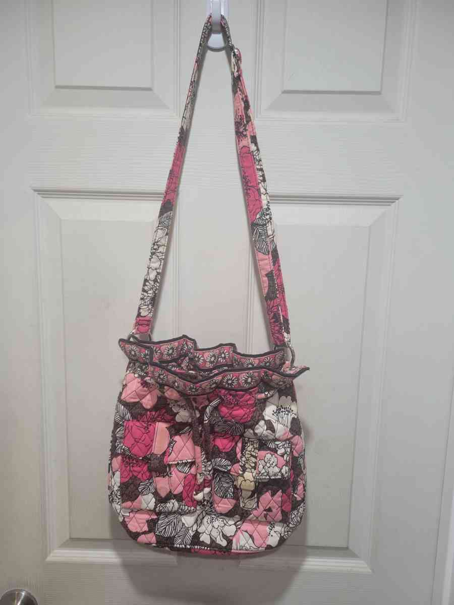Pink Vera Bradley over the shoulder bag