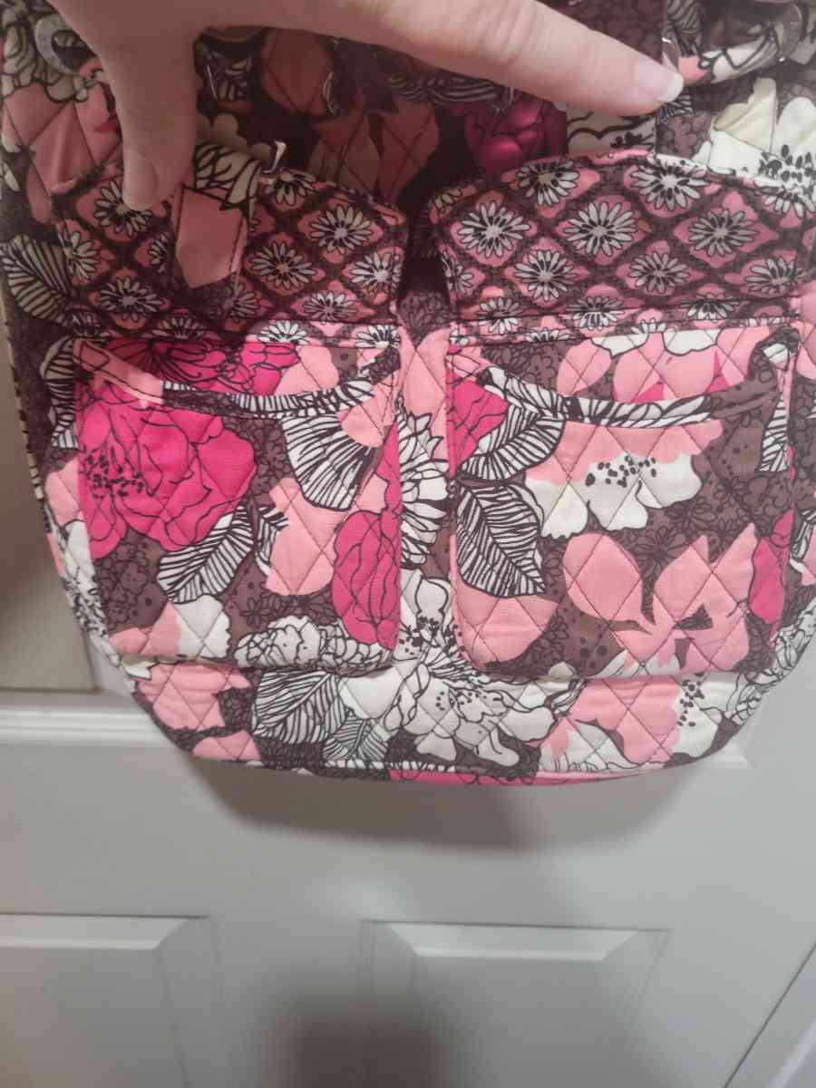 Pink Vera Bradley over the shoulder bag