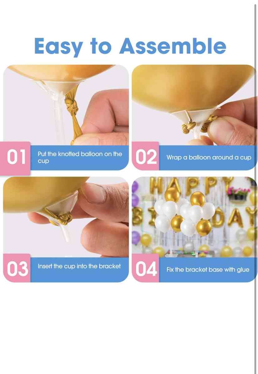 4 Sets Balloon Stand Kits