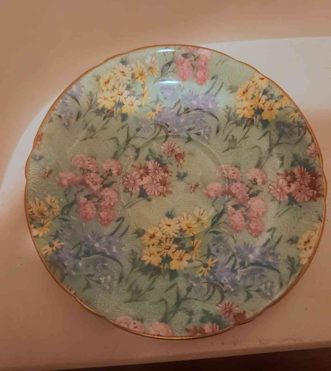 Chintz Cresmer Sugar Bowl and tray