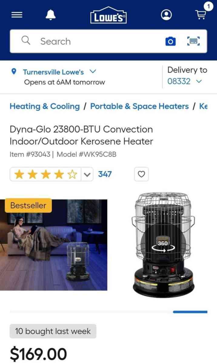 DynaGlo Portable Kerosene Heater