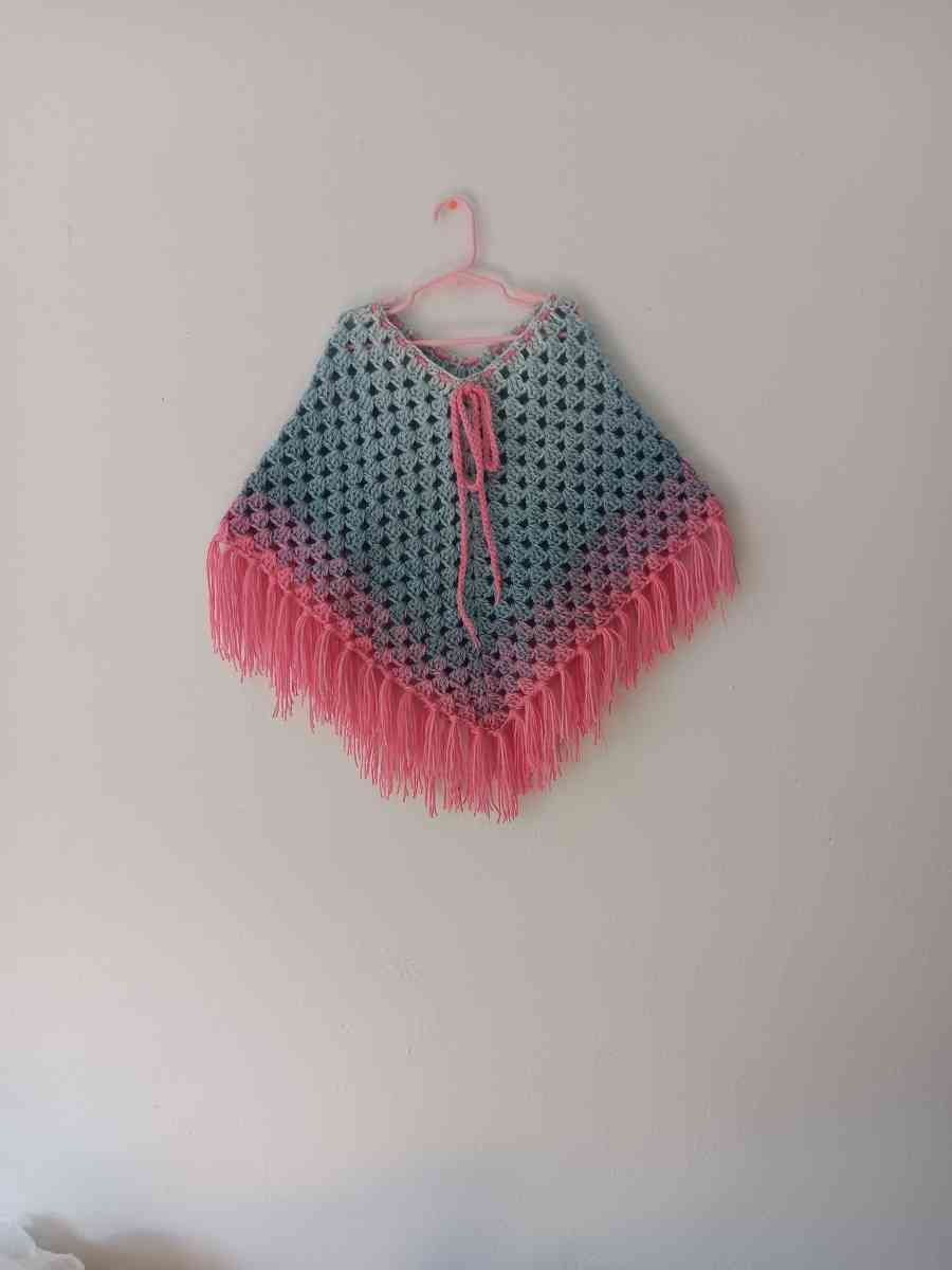 Handmade Girl Toddler Poncho
