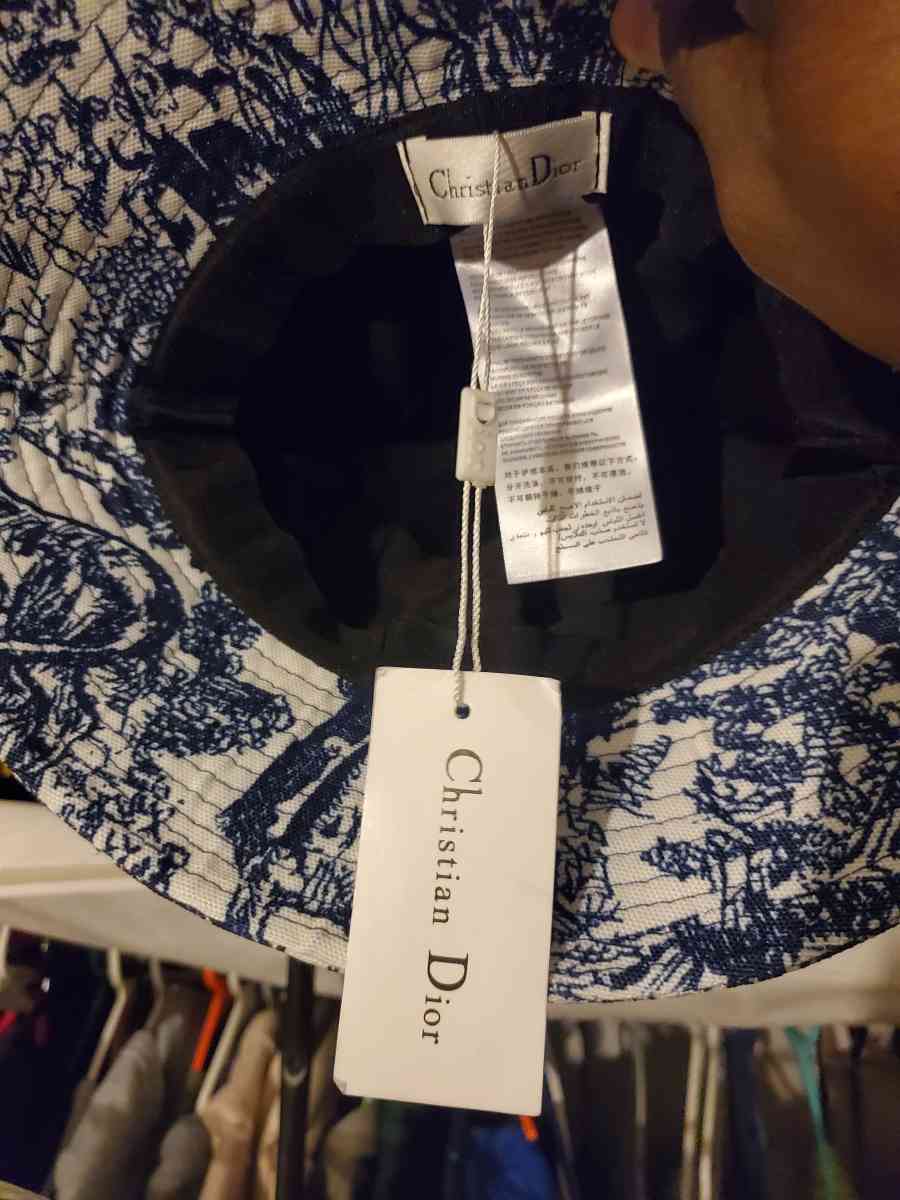 Dior bandana signature logo bucket hat
