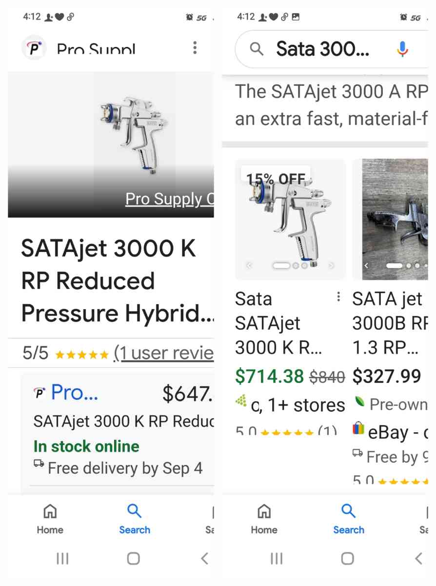 SATA Jet 3000 B HVLP  pneumatic  paint sprayer