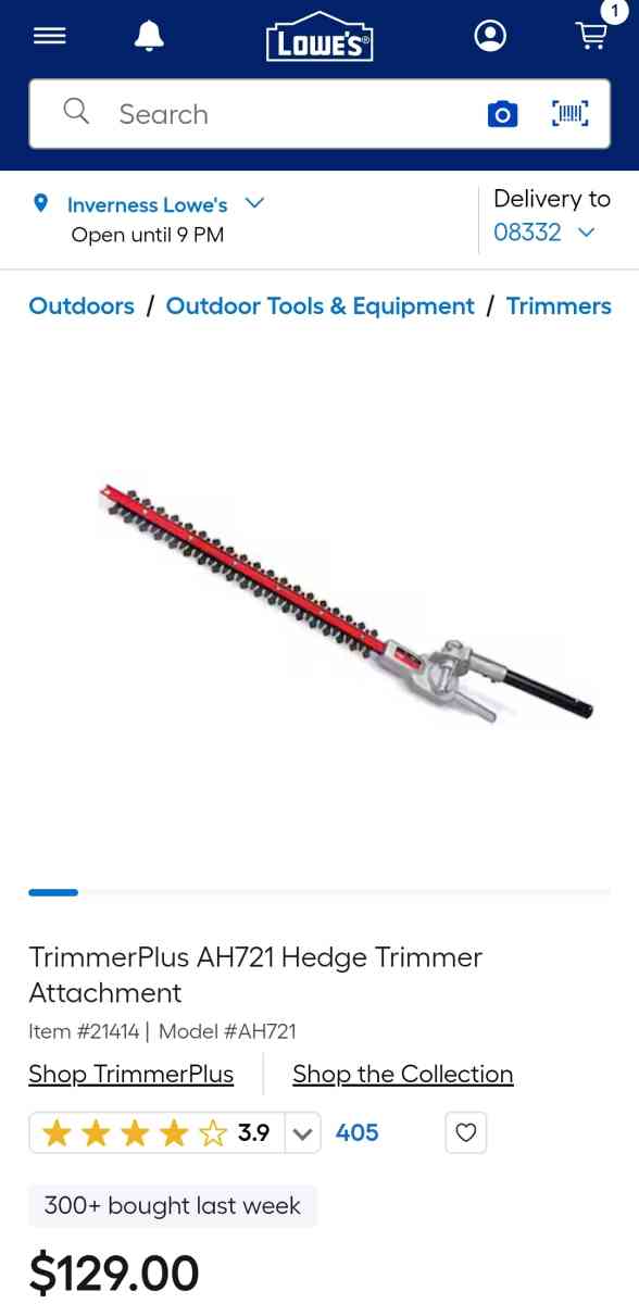 TrimmerPlus Hedge Trimmer Attachment