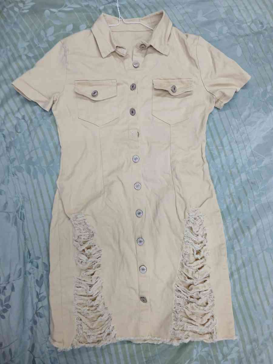 1 piece shirt shirt with factory rips