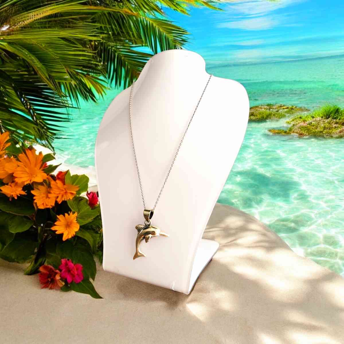 sterling silver 925 dolphin pendant