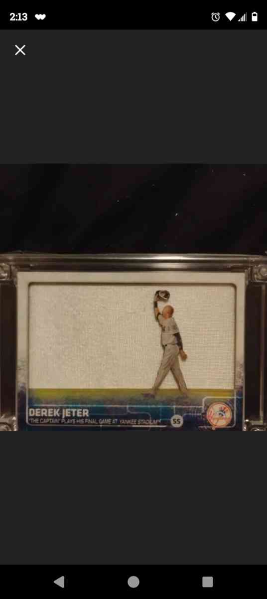 Derek Jeter Last Game Worn Pants Swatch Baseball Card