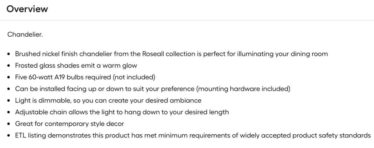 Project Source Chandelier