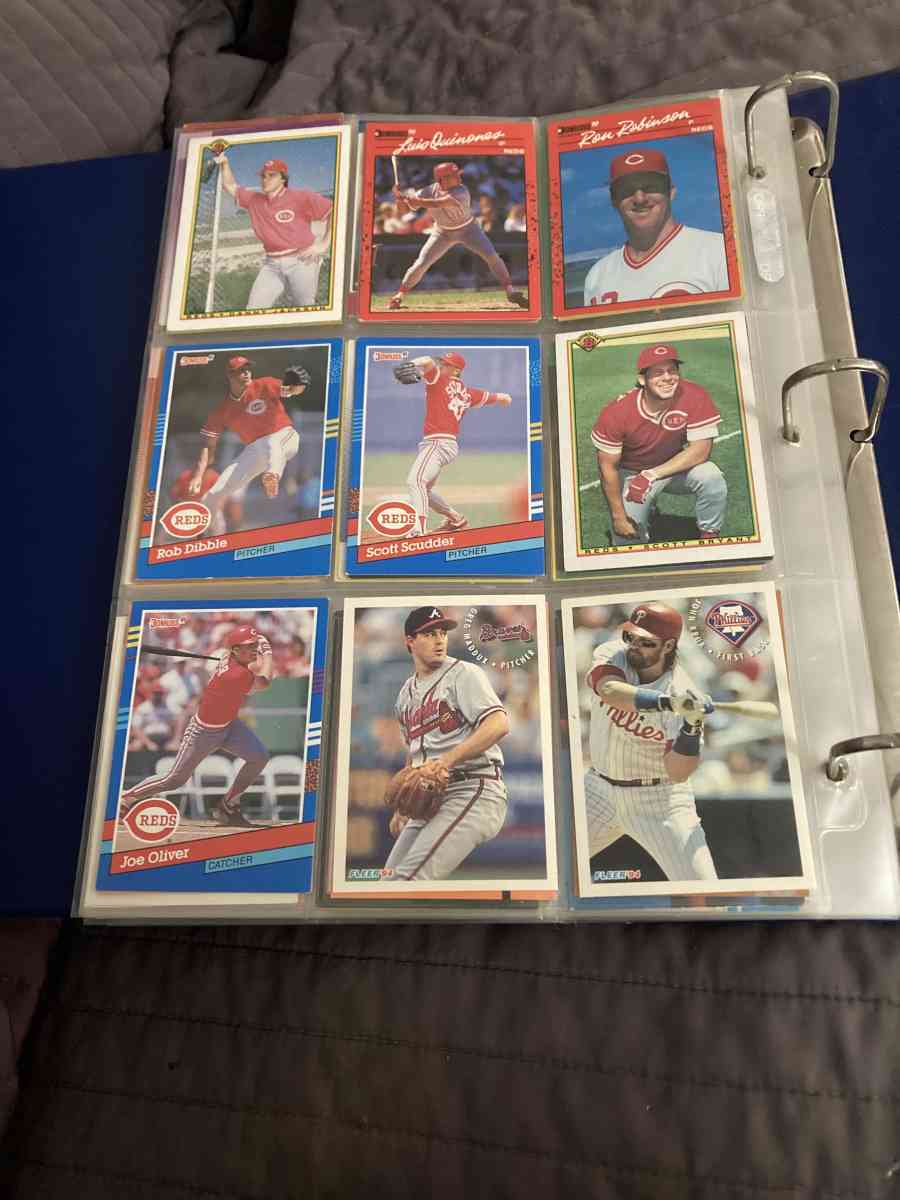 binder of baseball cards