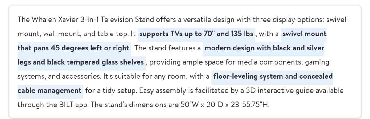 Whalen Xavier 3in1 TV Stand