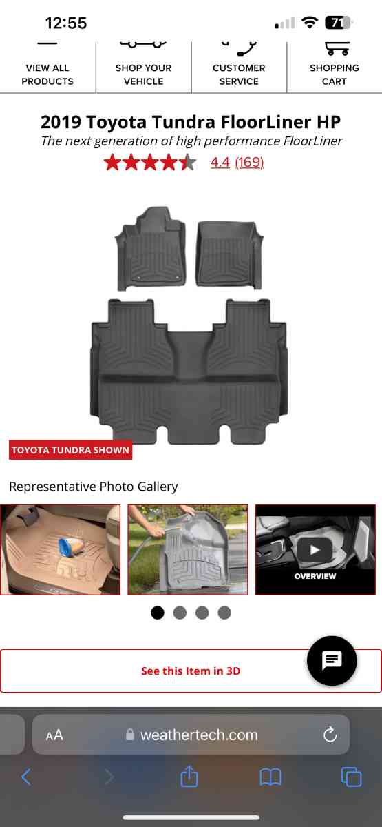 2019 Toyota Tundra TRD PRO Floor Liners