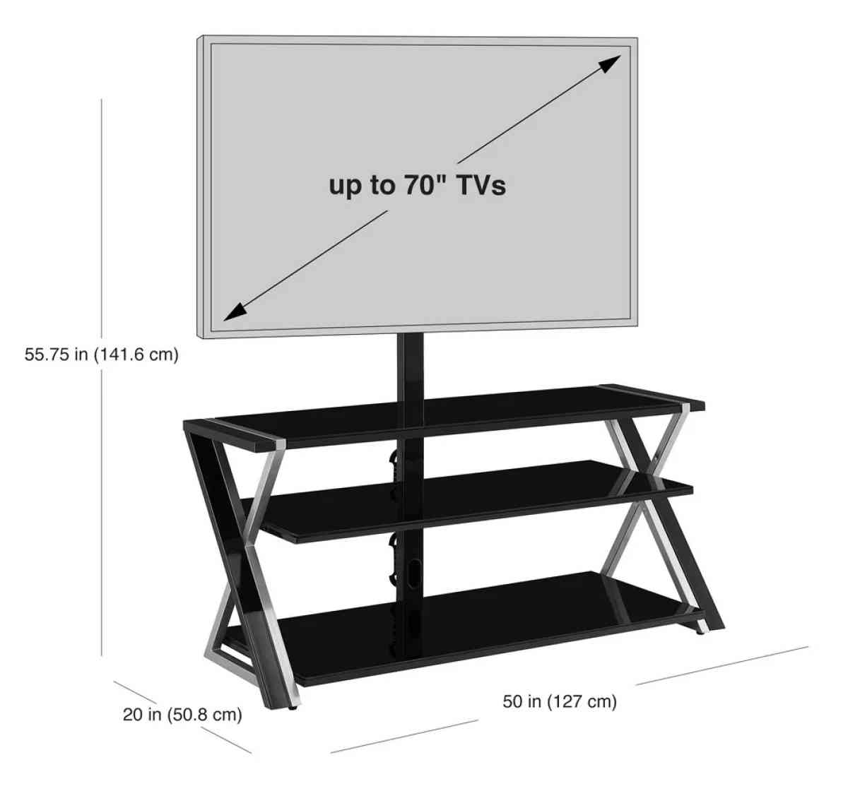 Whalen Xavier 3in1 TV Stand