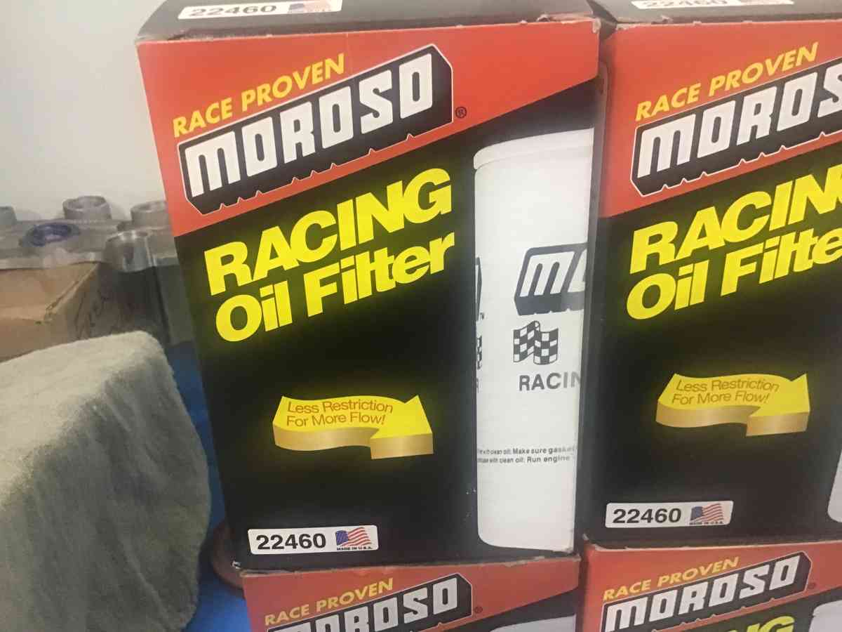 4 moroso filters and 10 qts mobil 1 full synthetic oil