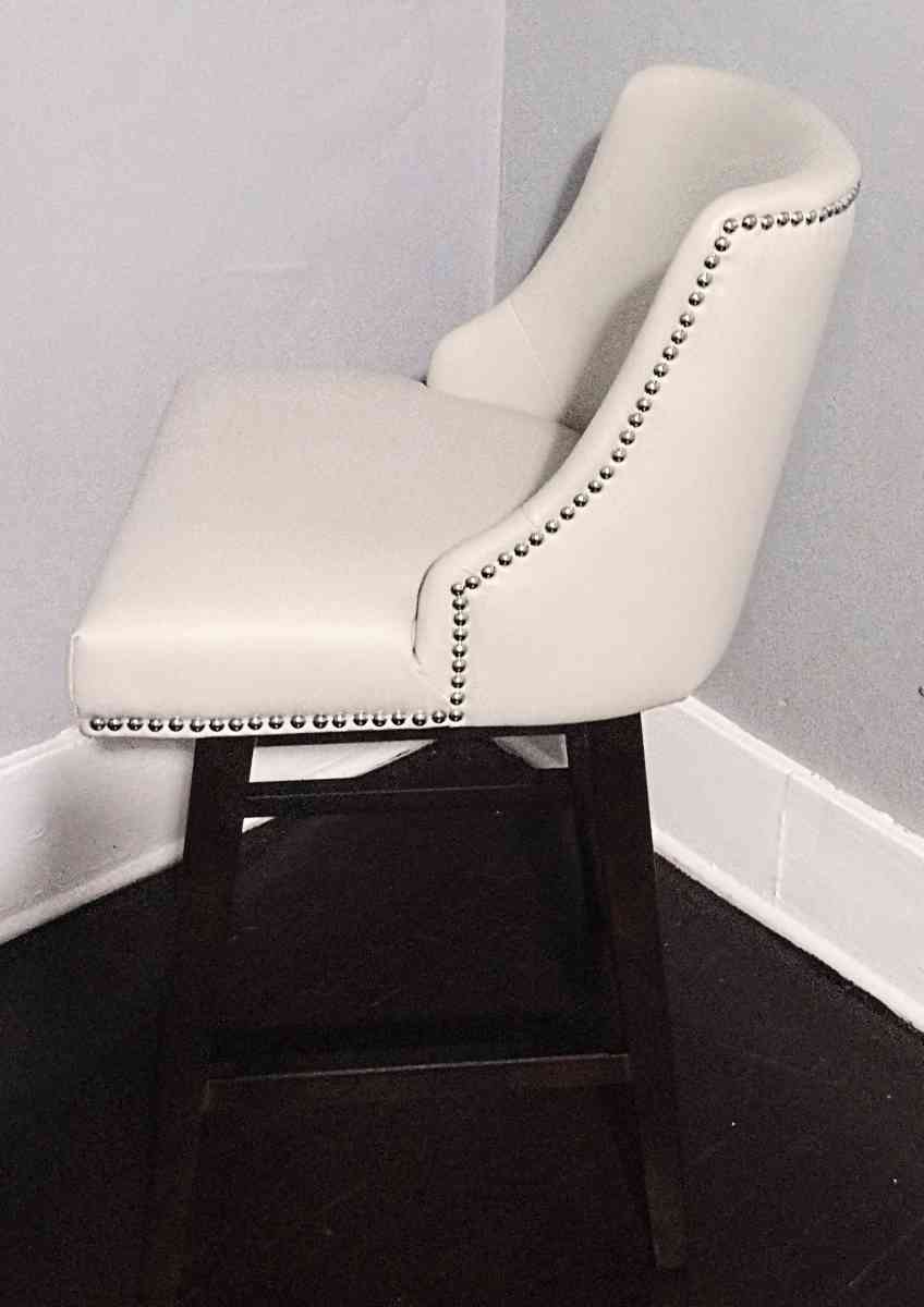 Asher Light Gray Nailhead Trim Swivel Counter Stool Set of 2