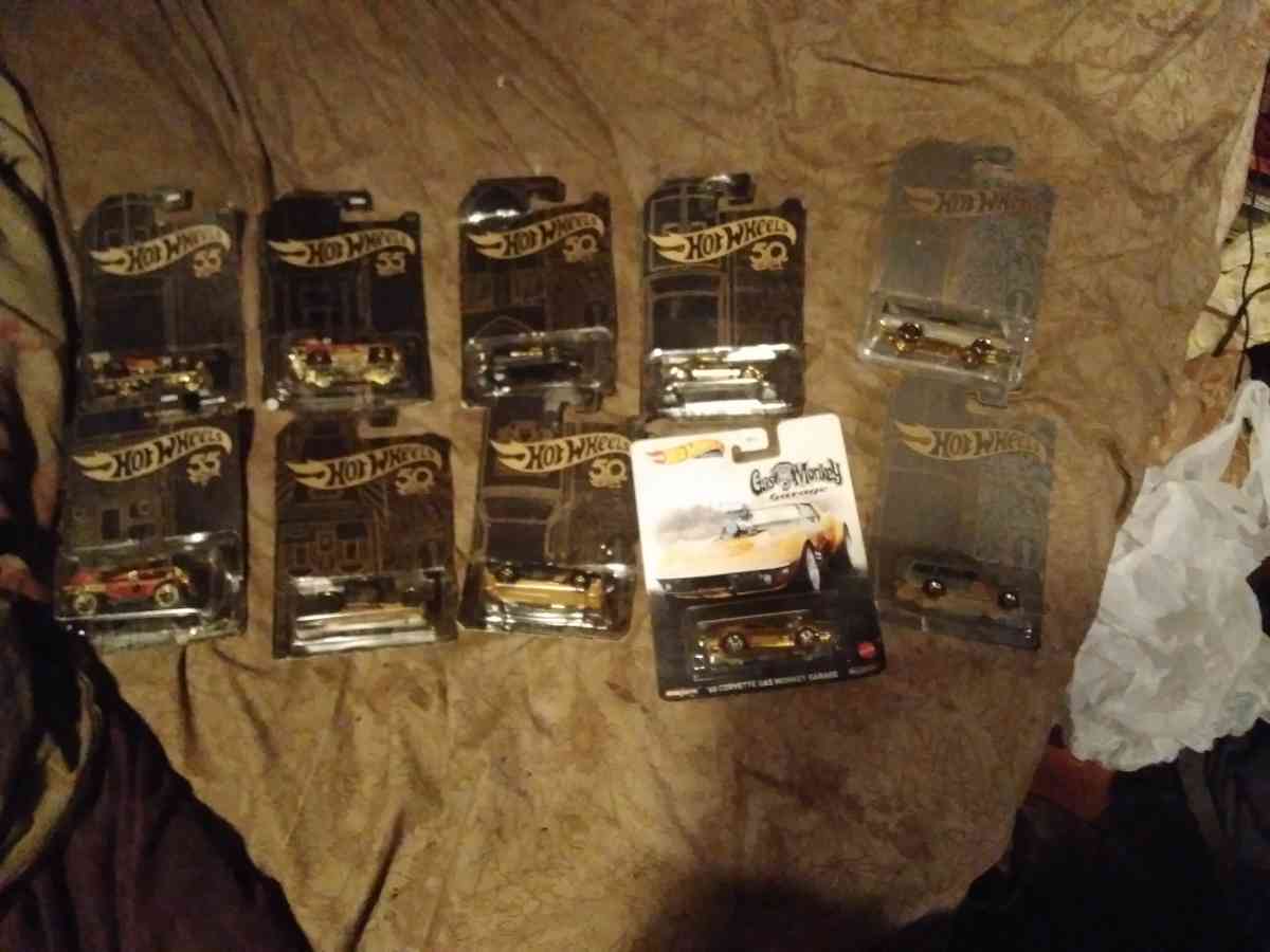 the other ones are certain anniversary Hot Wheel cars rangin