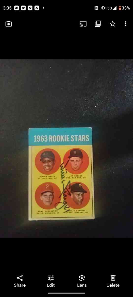 1963 rookies baseball card