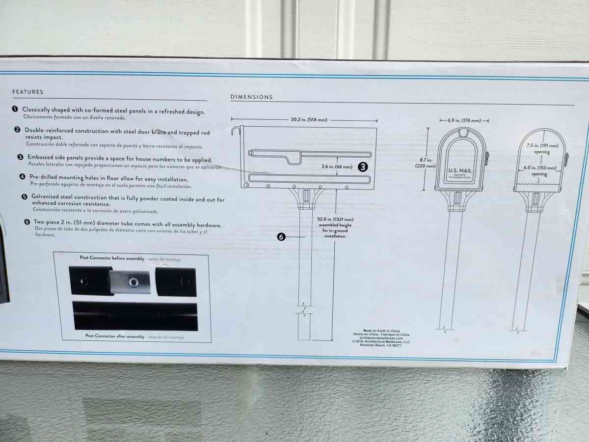 Architectural Mailboxes MB1 Mailbox and Post Kit