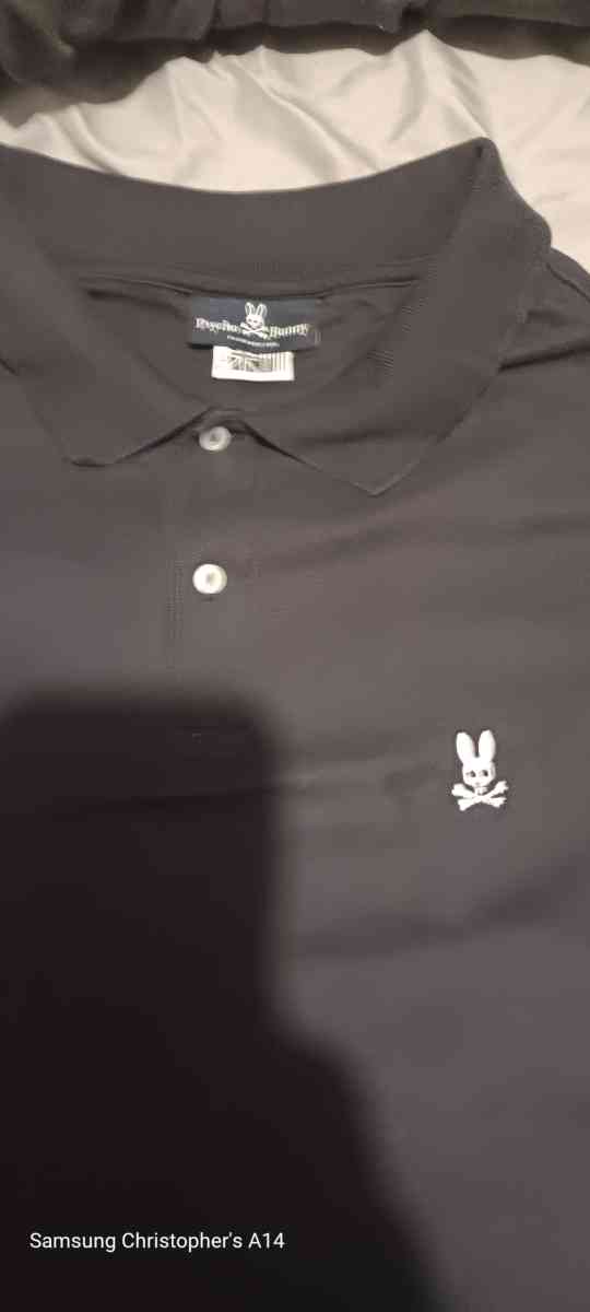 a 2x Pyscho Bunny Polo style dress shirt