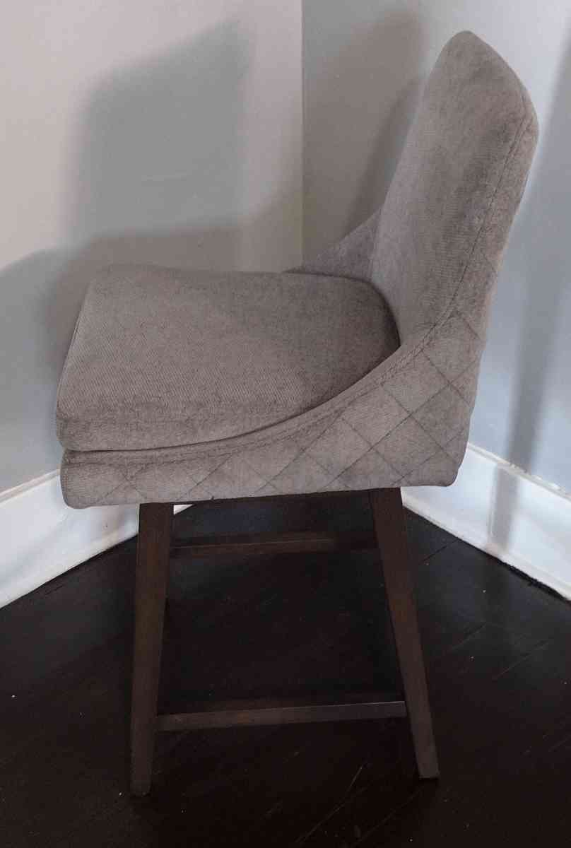 Lissa Fog Fabric Swivel Bar Counter Stool