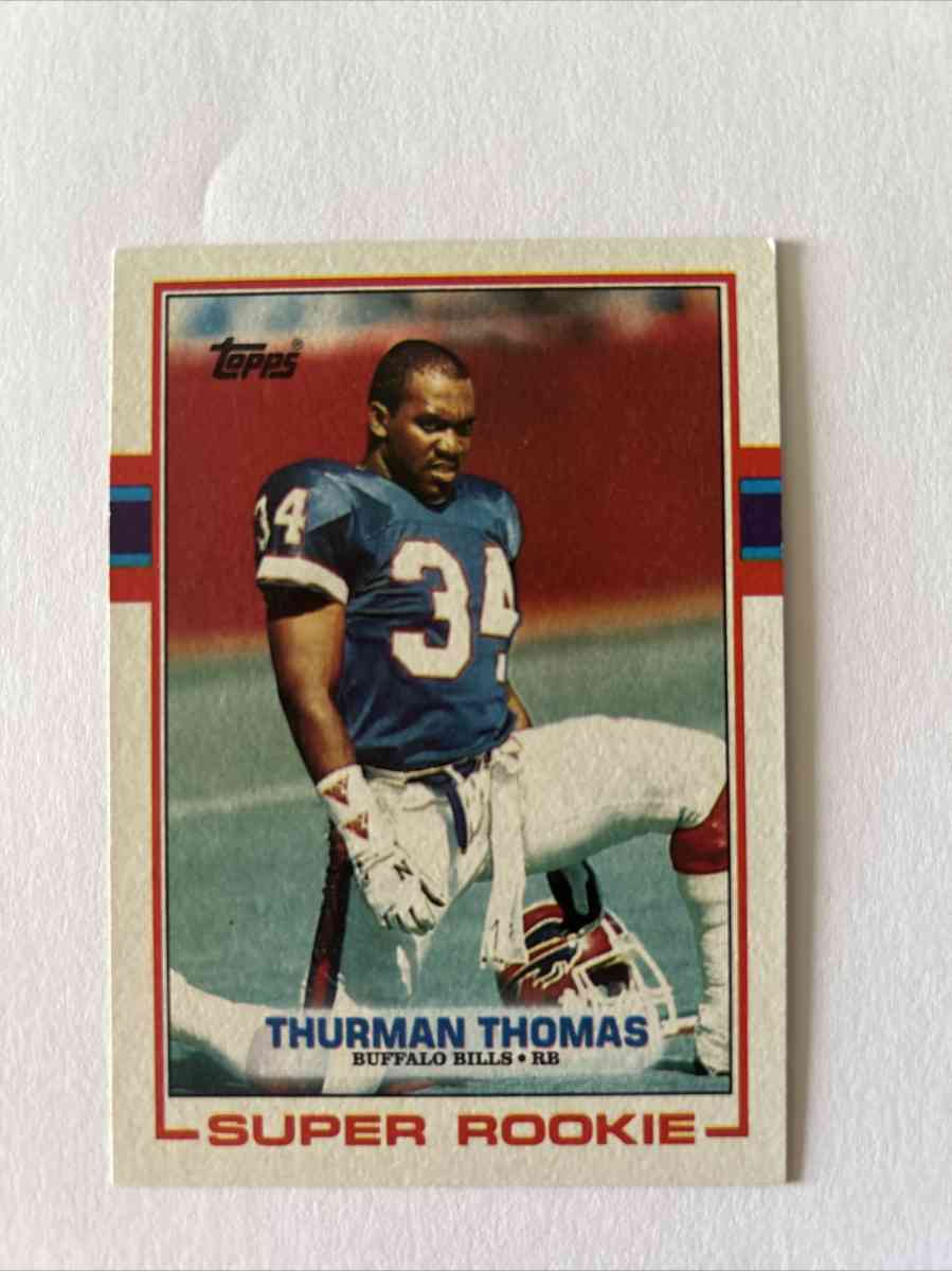 1989 Topps Thurman Thomas Rookie Football Card