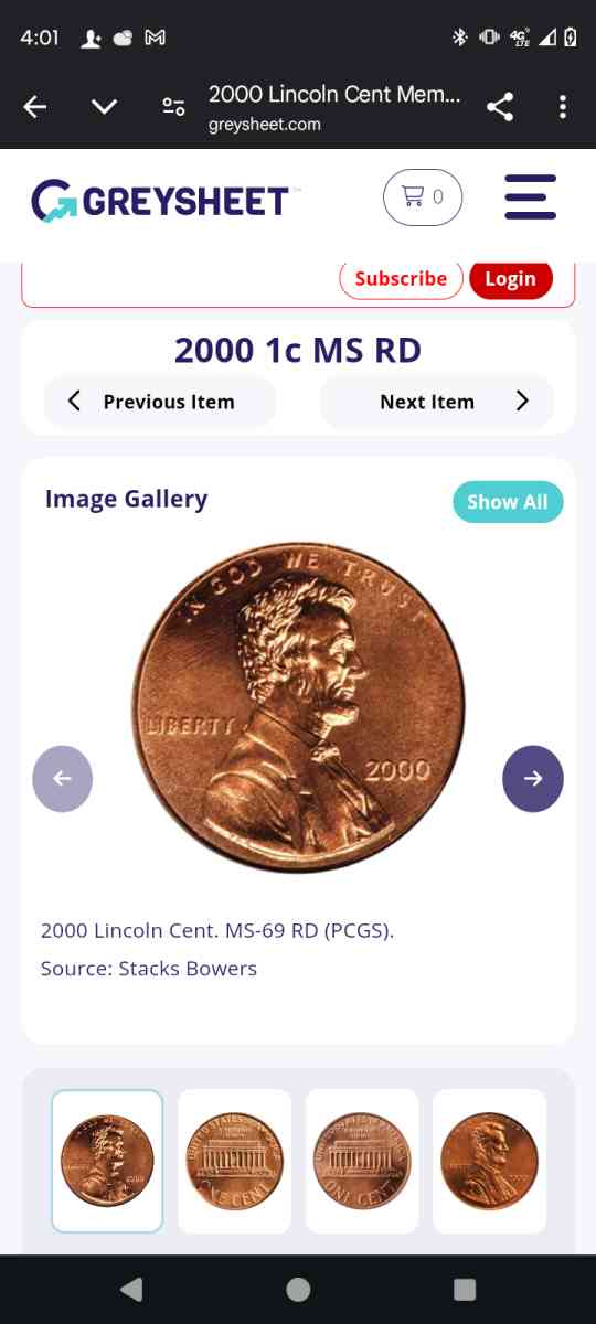 2000 Lincoln memorial penny