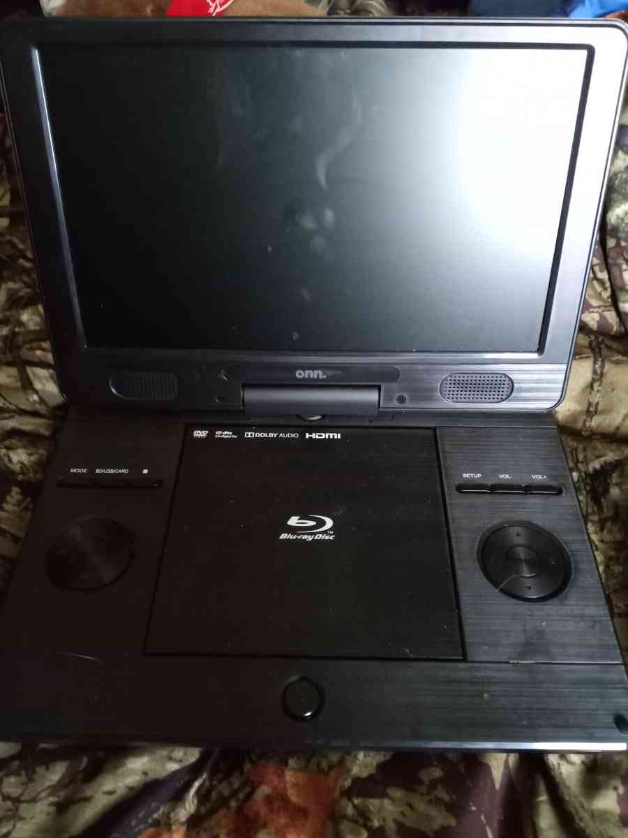 Onn portable DVD and Bluray player it comes with charger