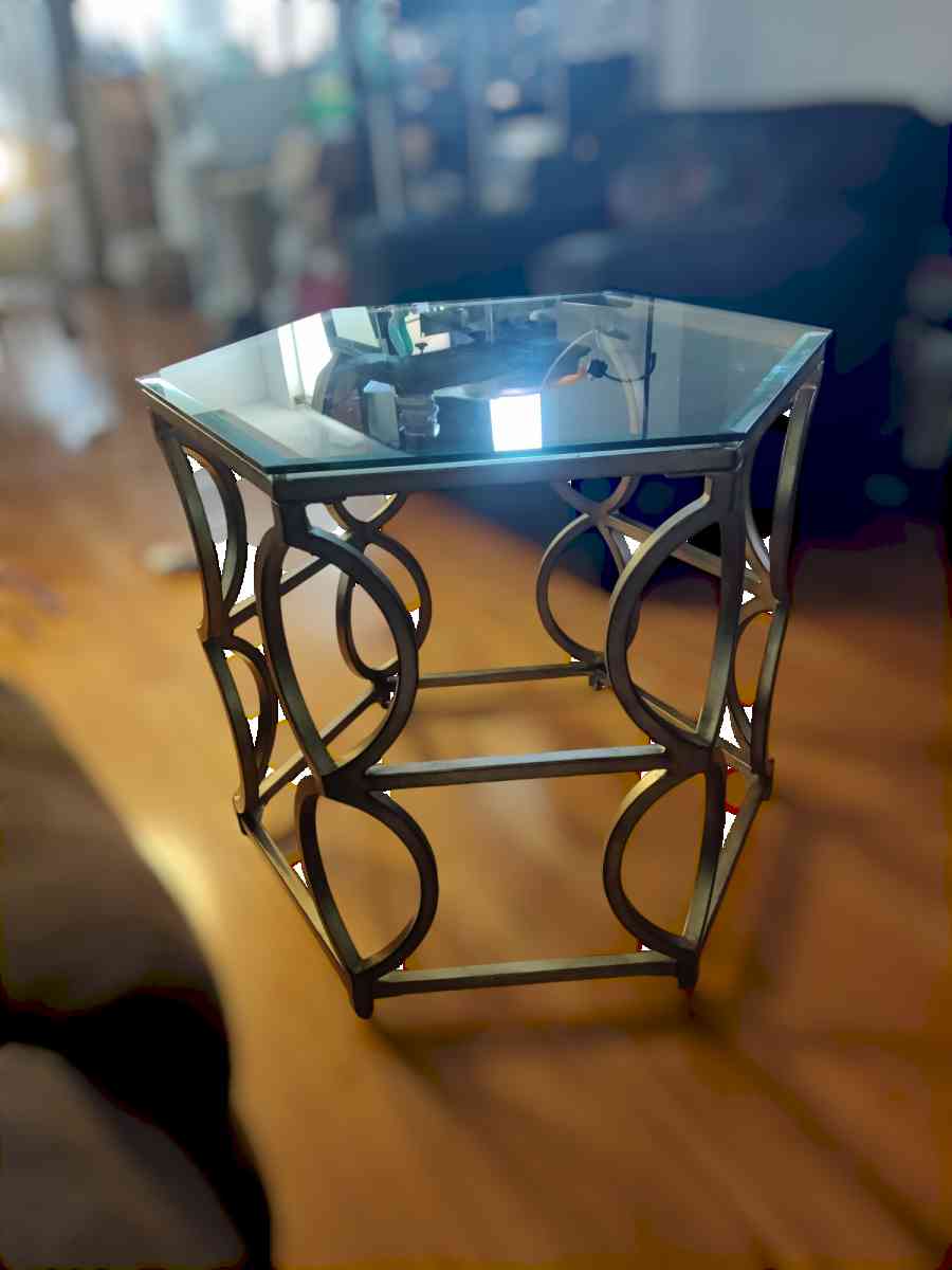 Glass Metal Center Table
