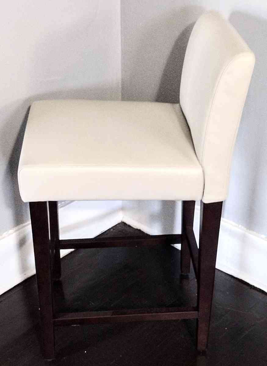 Elijah Light Gray Faux Leather Bar Counter Stool