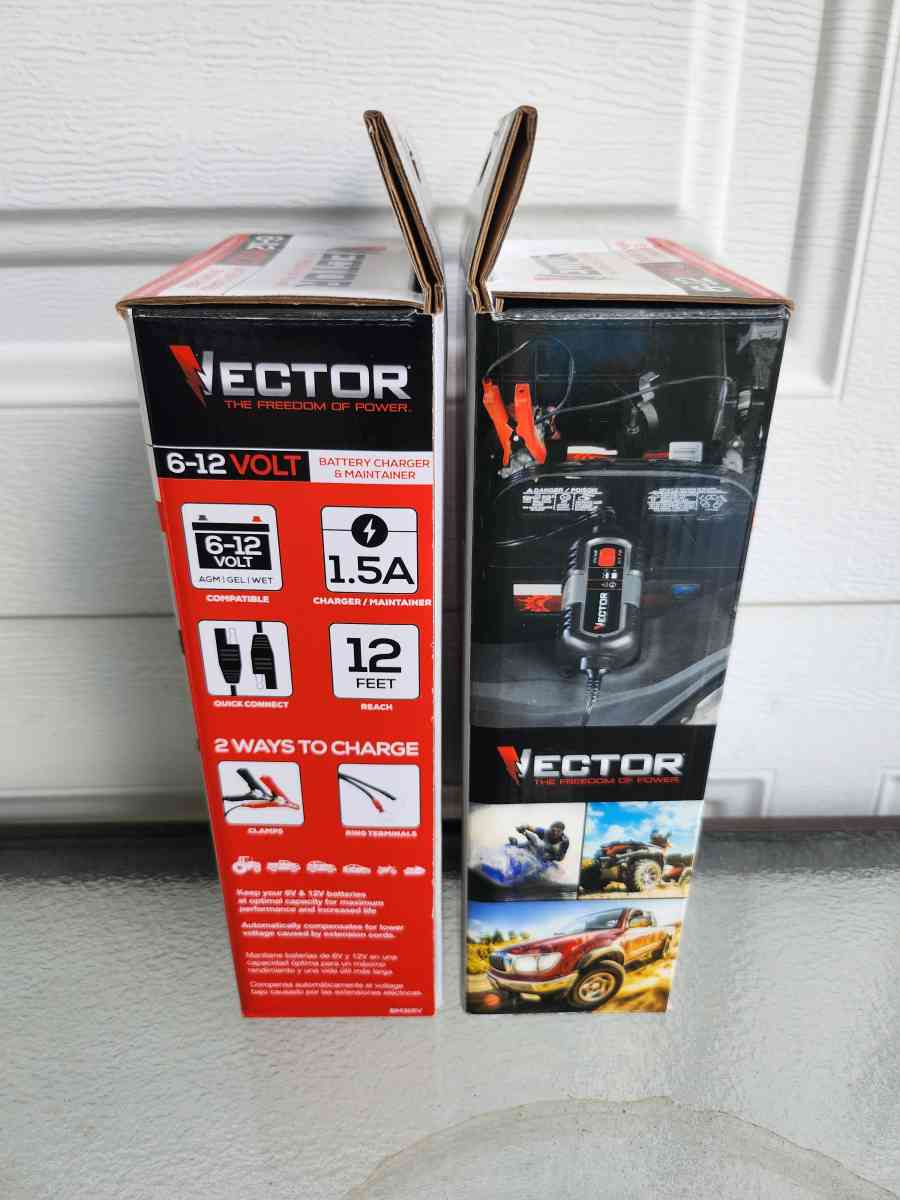 Vector 6 and 12 Volt Battery Charger and Maintainer
