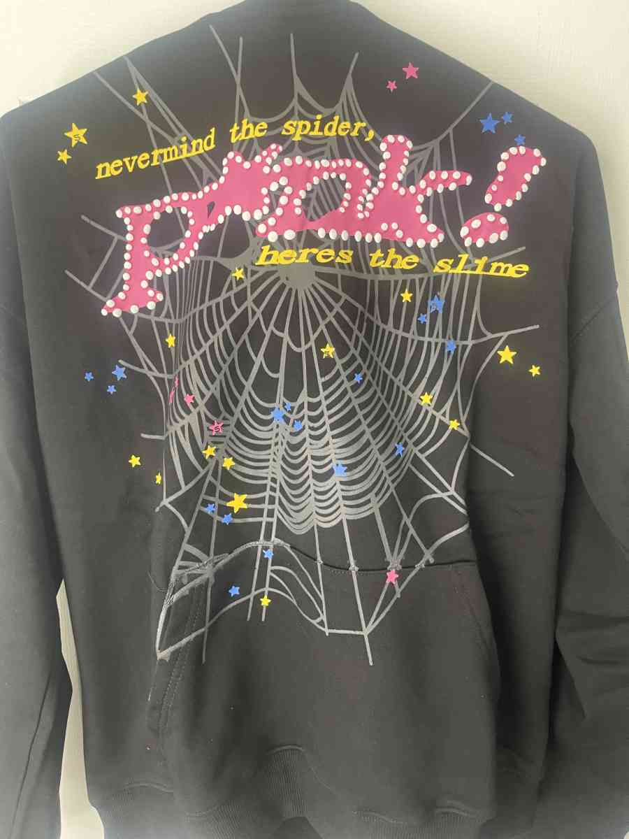 Black OG pink sp5der hoodie Authentic
