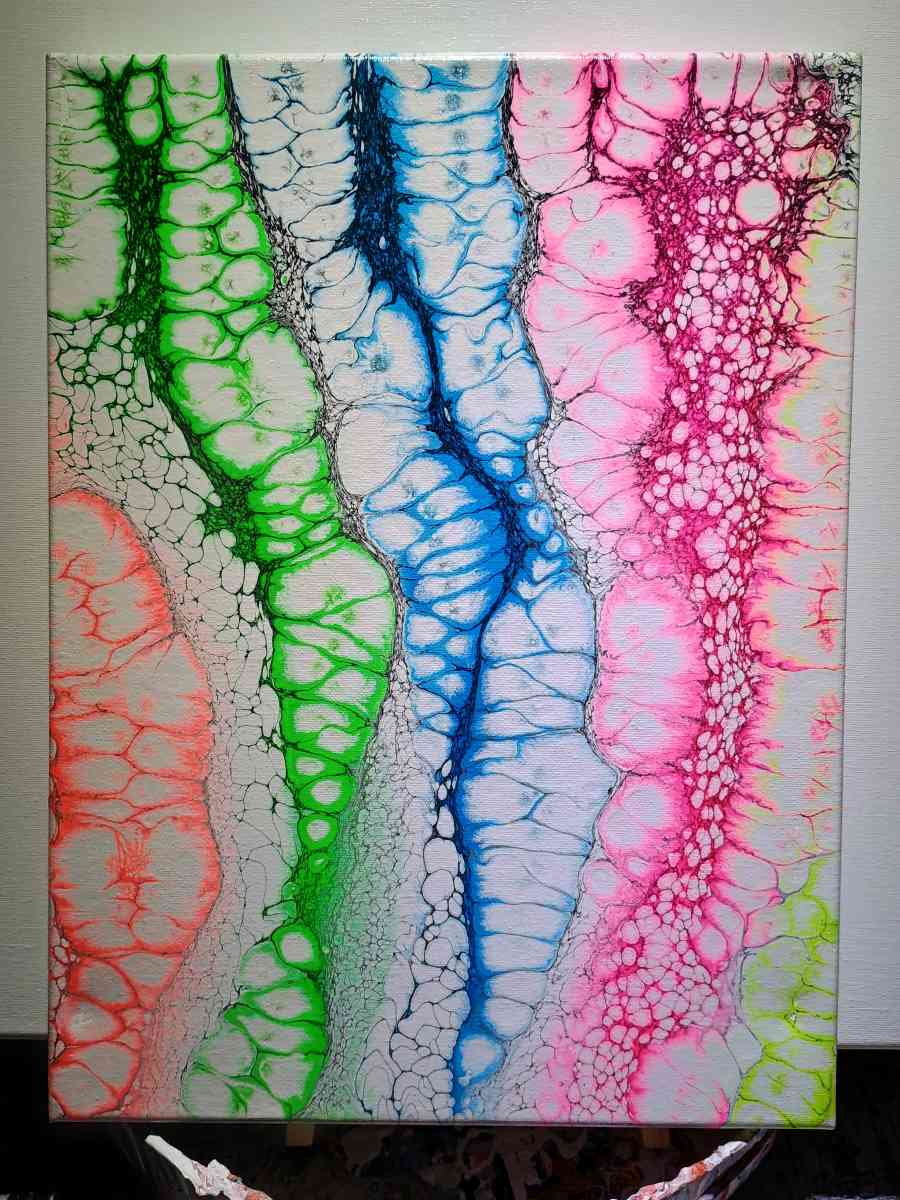 Beautiful Neon acrylic painting