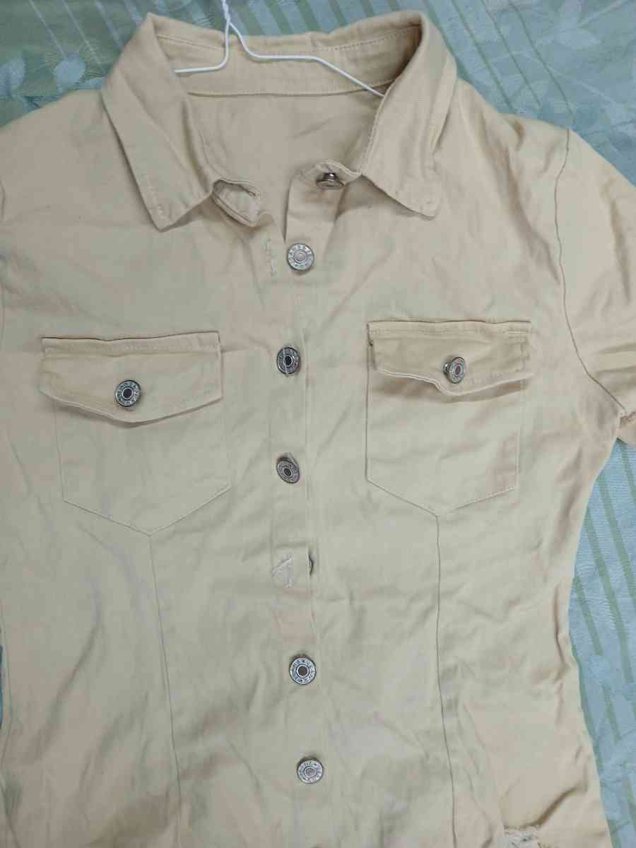1 piece shirt shirt with factory rips