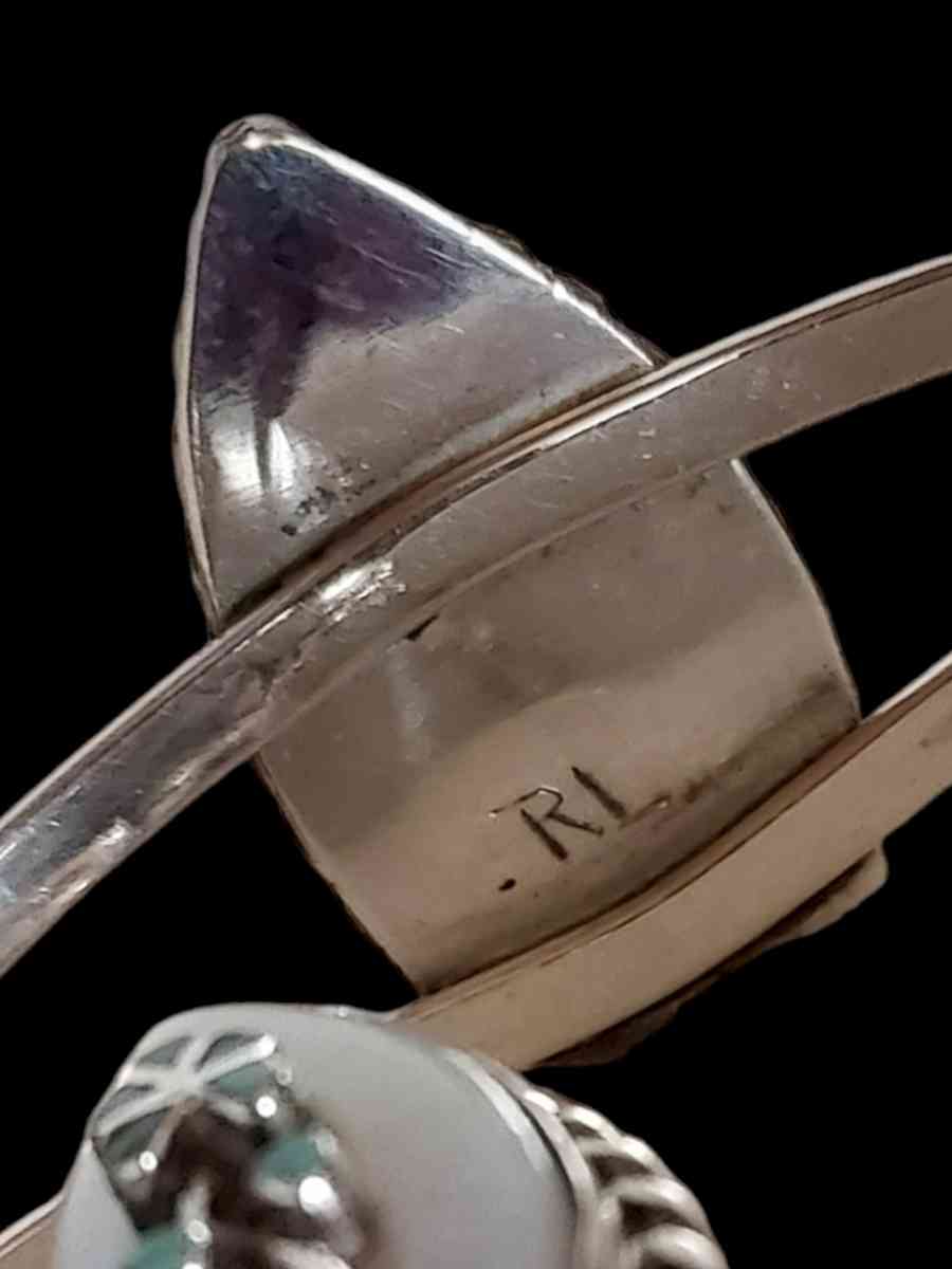 Native American Handmade Sterling Silver Mother of Pearl