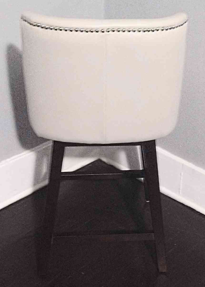 Asher Light Gray Swivel Nailhead Trim Counter Stool Set of 3