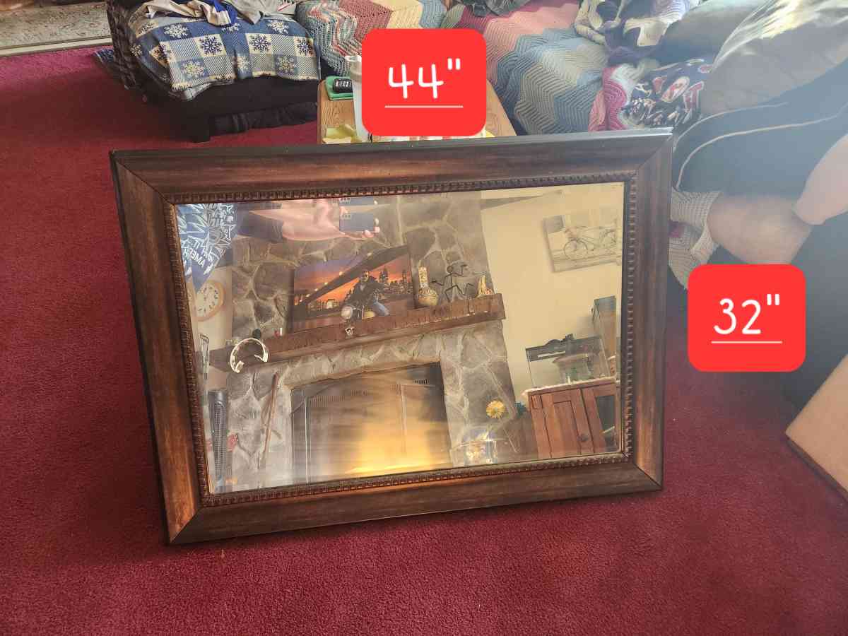 Large framed mirror