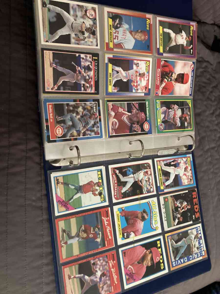 binder of baseball cards
