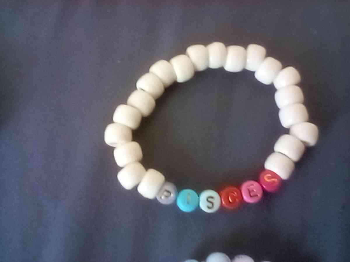 handmade bead and string zodiac bracelets I made myself