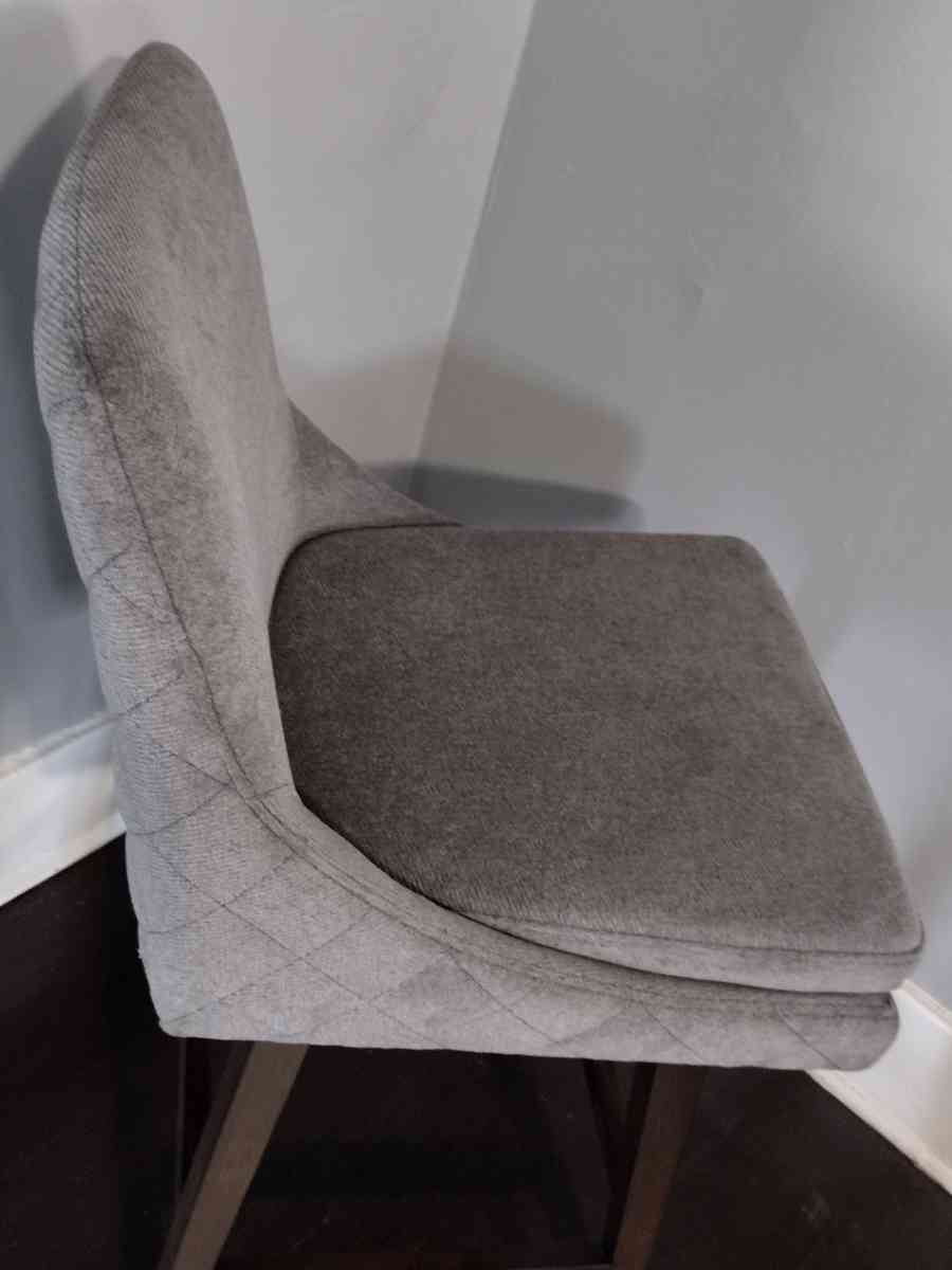 Lissa Fog Fabric Swivel Bar Counter Stool