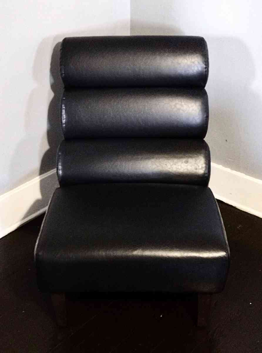 Black Faux LeatherAccent Chair NEW