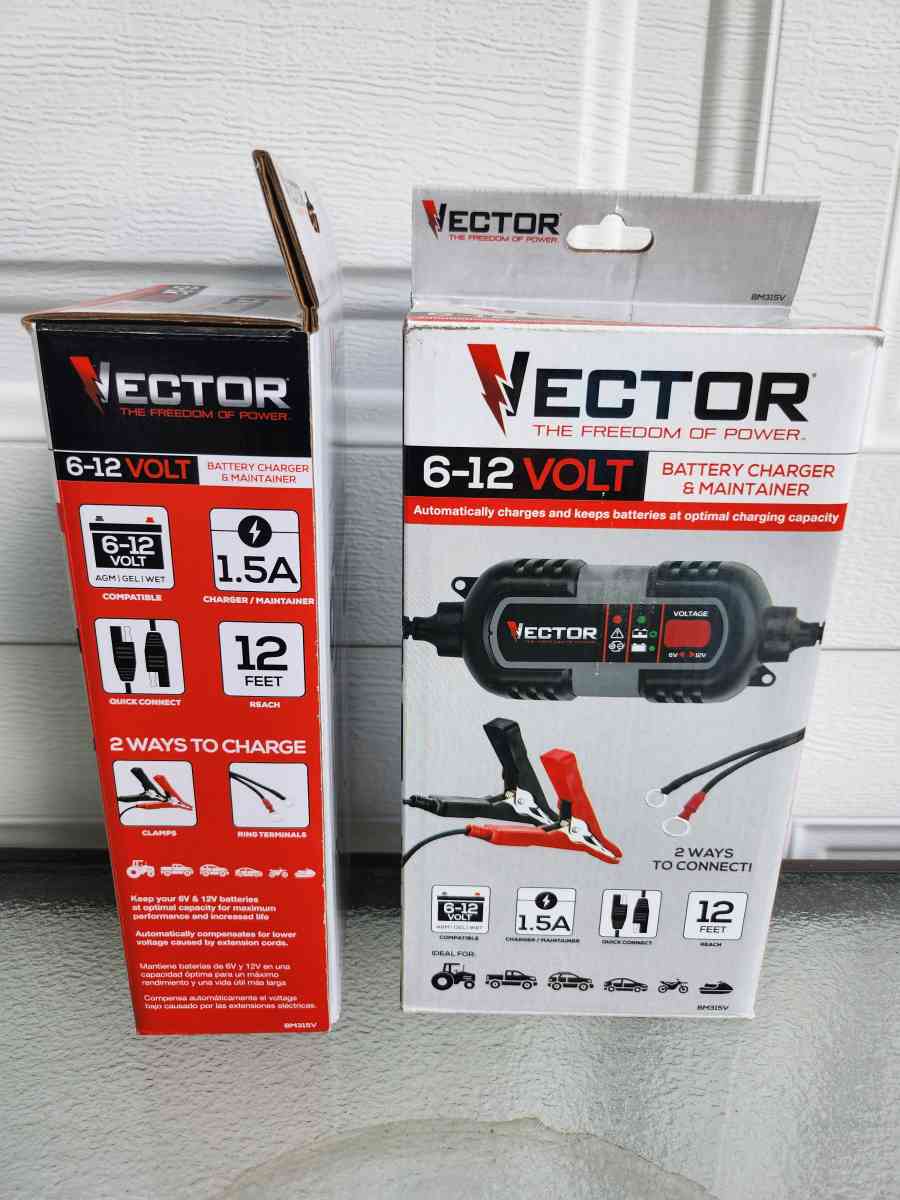 Vector 6 and 12 Volt Battery Charger and Maintainer