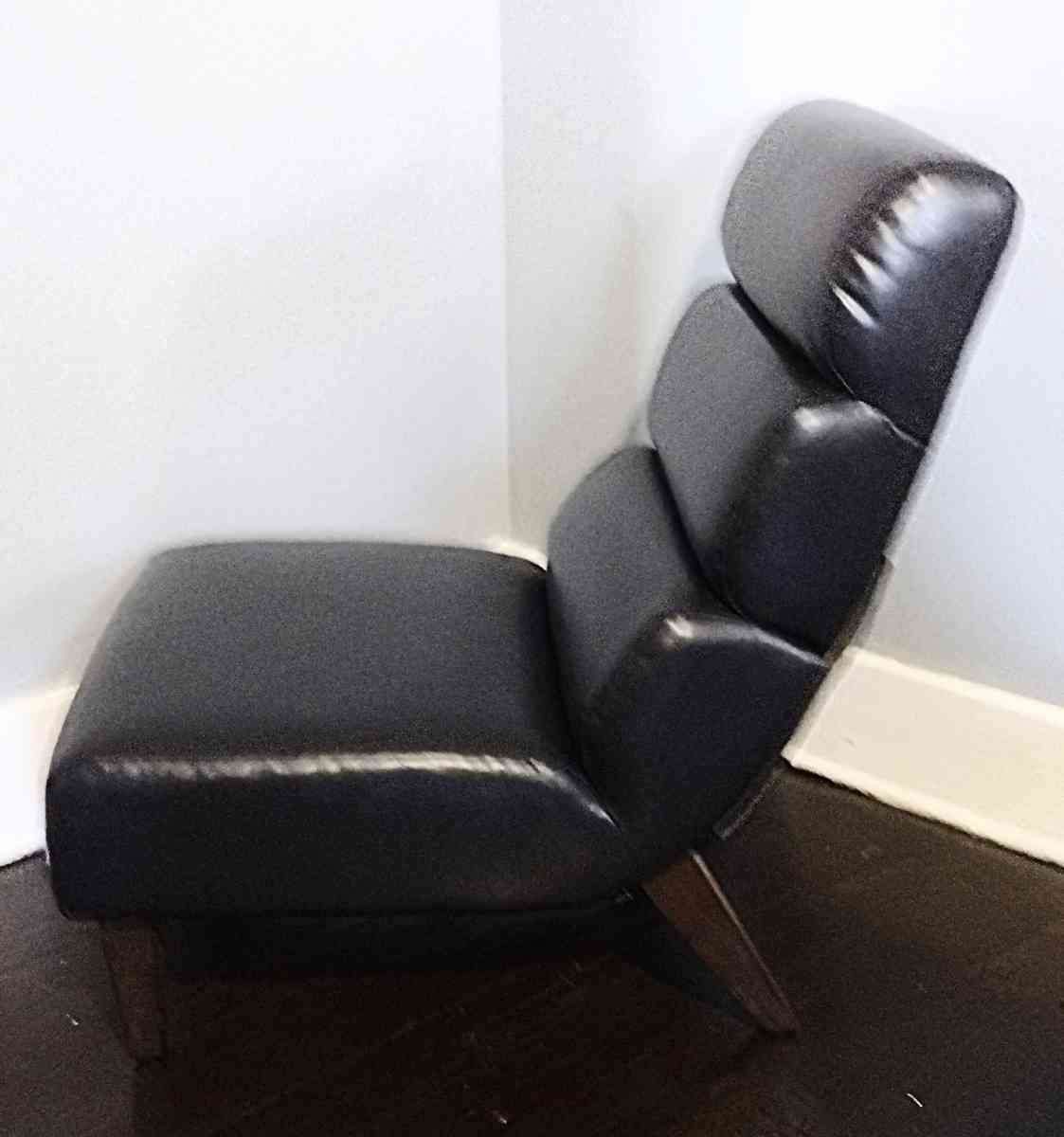 Black Faux LeatherAccent Chair NEW