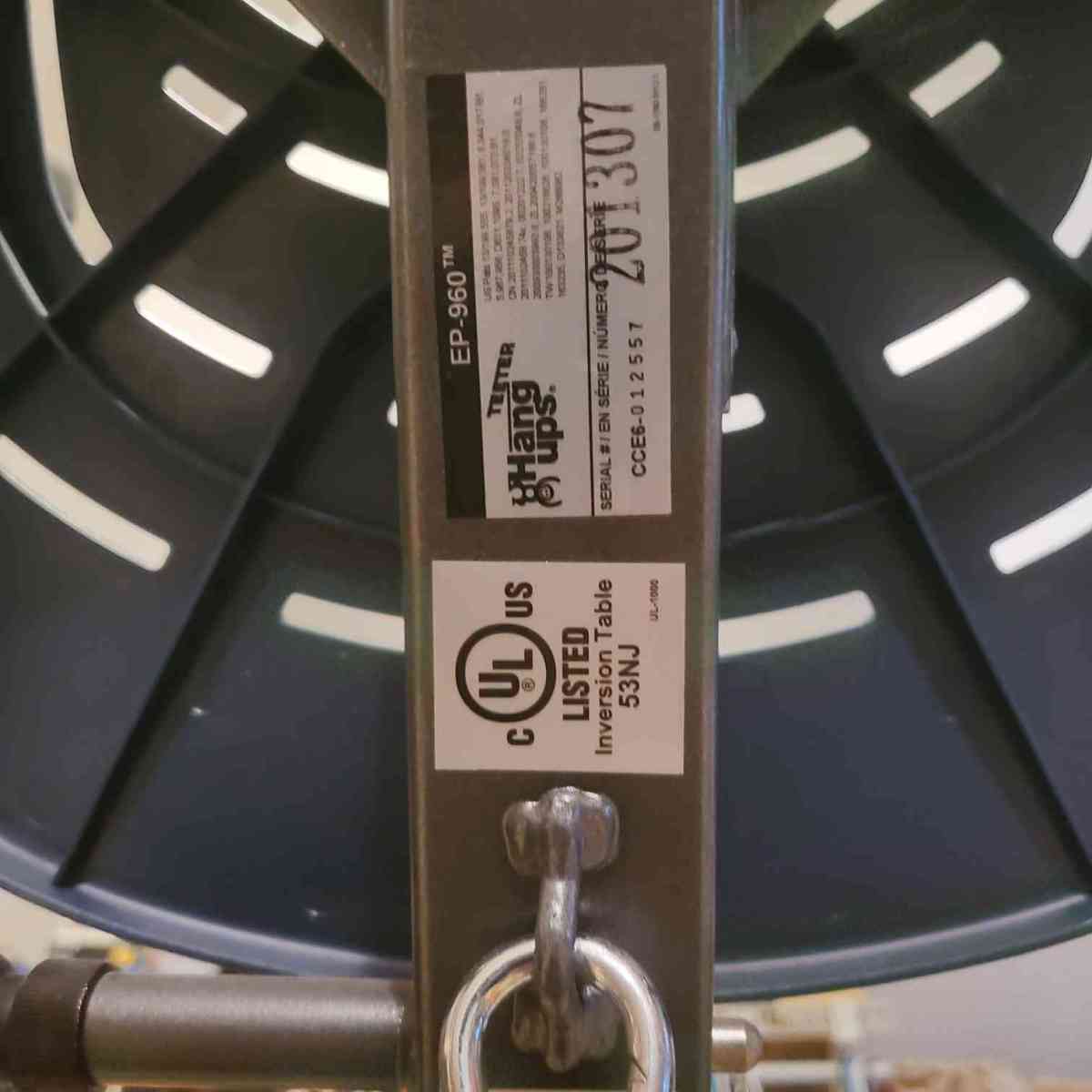 Inversion Table  Teeter HangUps Ep960  Like New  RRR Sport