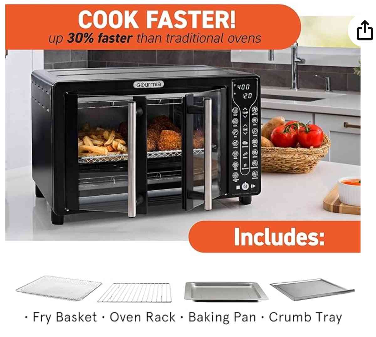 Gourmia Air Fryer Oven Combo