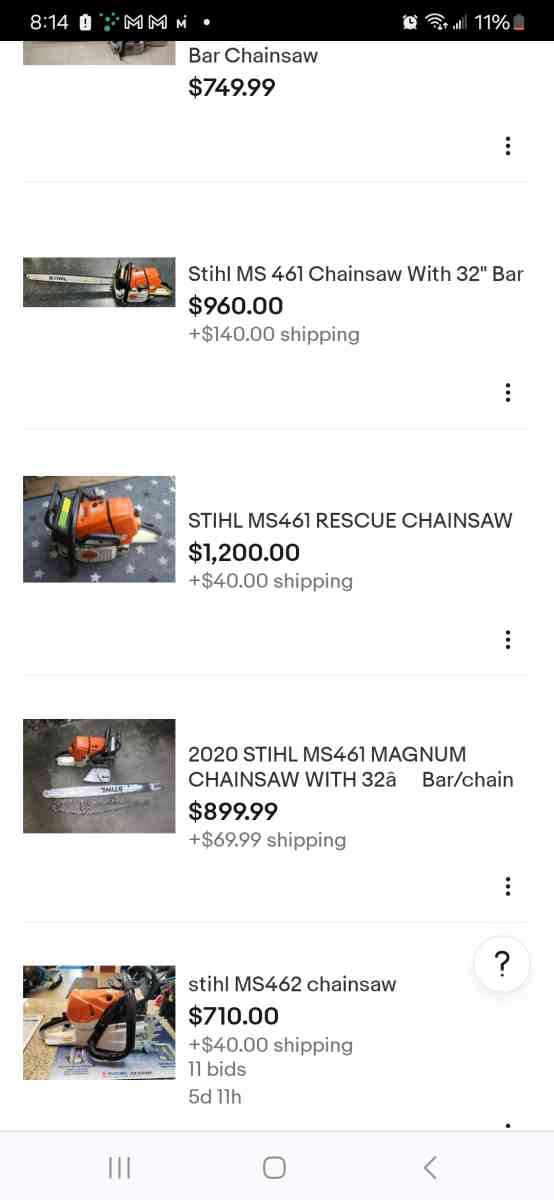 Stihl MS461 32 inch original light bar