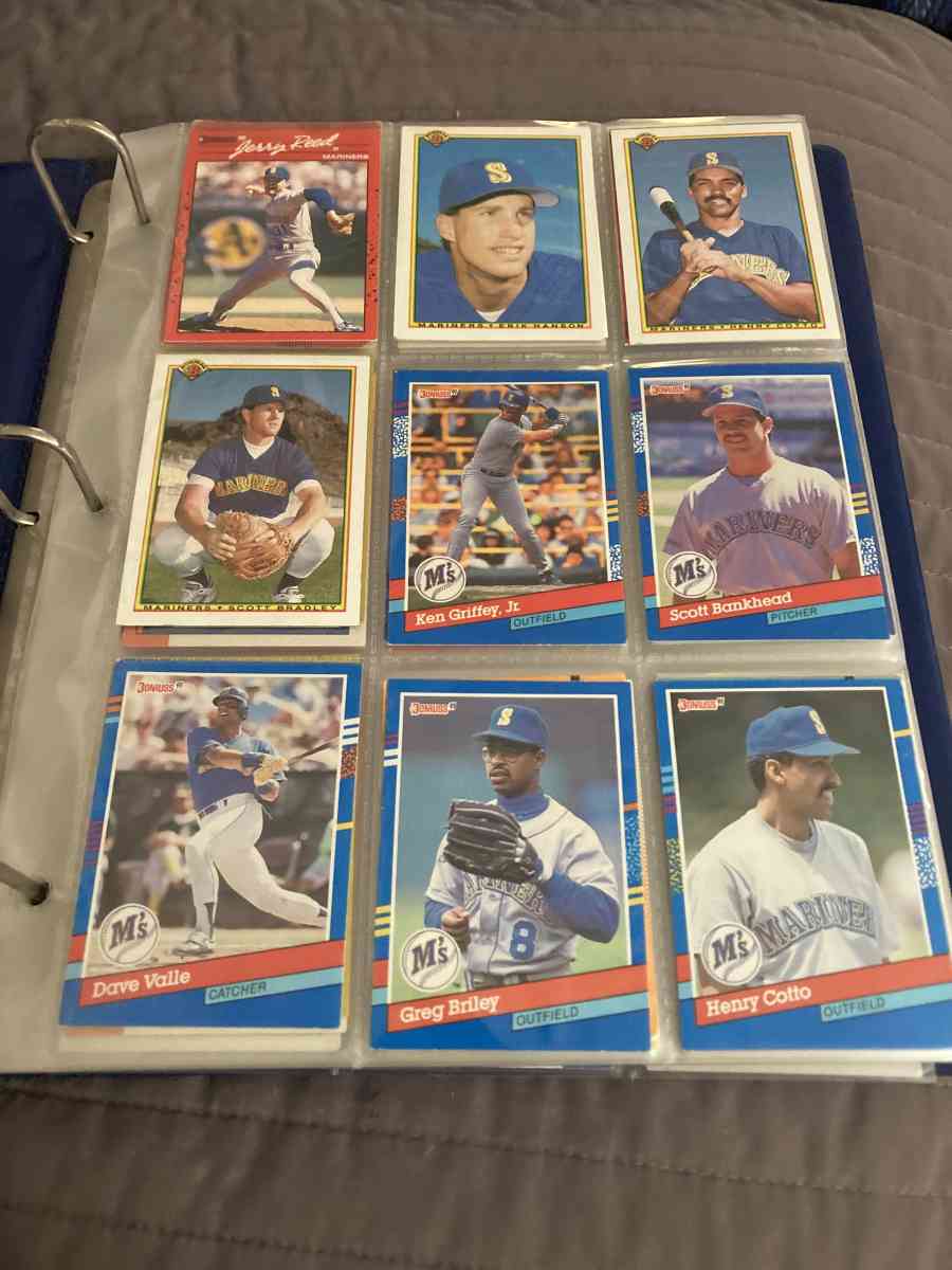 binder of baseball cards