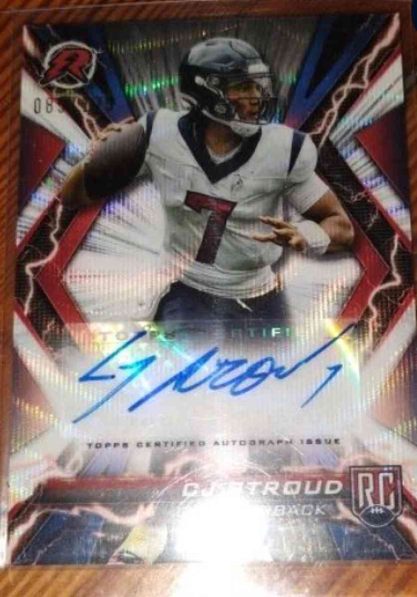CJ Stroud Autographed Rookie Football Card