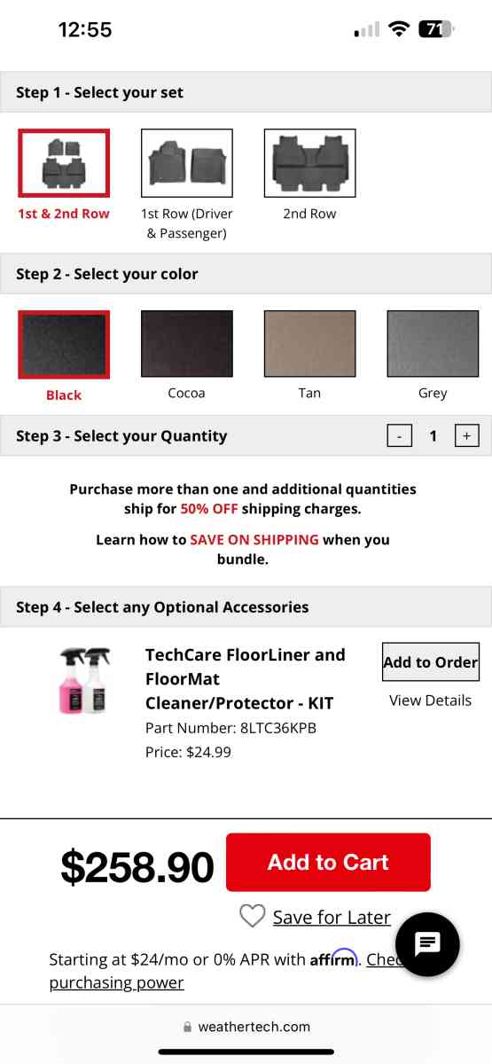 2019 Toyota Tundra TRD PRO Floor Liners